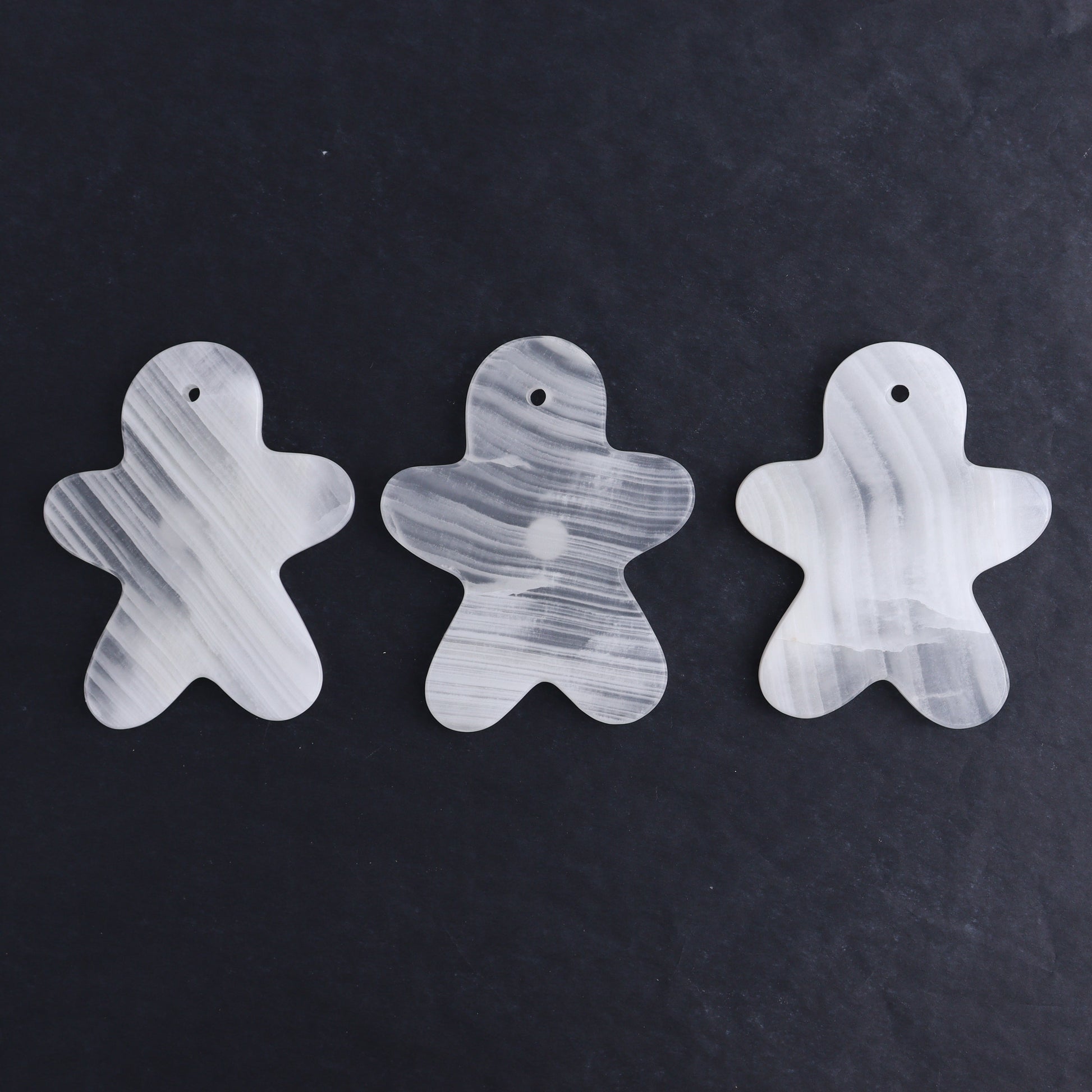 One White Onyx Gingerbread Ornament - Expert Wholesale and Supplier of Wholesale Crystals & Bulk Gemstones, ["Catalog Onyx","Gingerbread","Mexico","onyx","Ornament"]