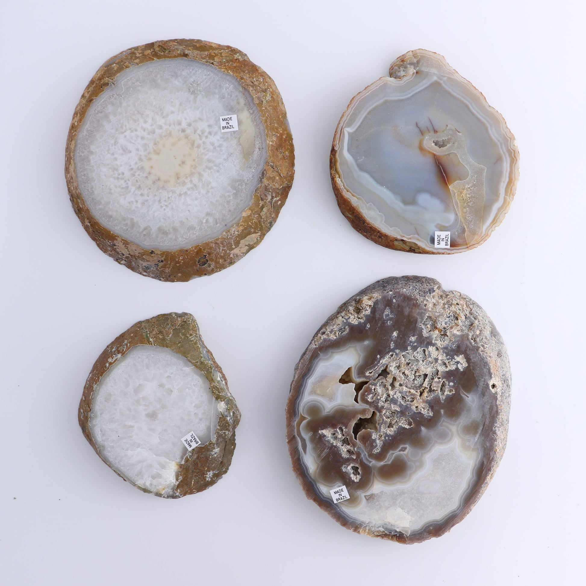 Agate Slices Set of 4 - Expert Wholesale and Supplier of Wholesale Crystals & Bulk Gemstones, ["Agate","Brazil","Slices and Slabs"]