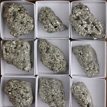 Pyrite Clusters Set of 12