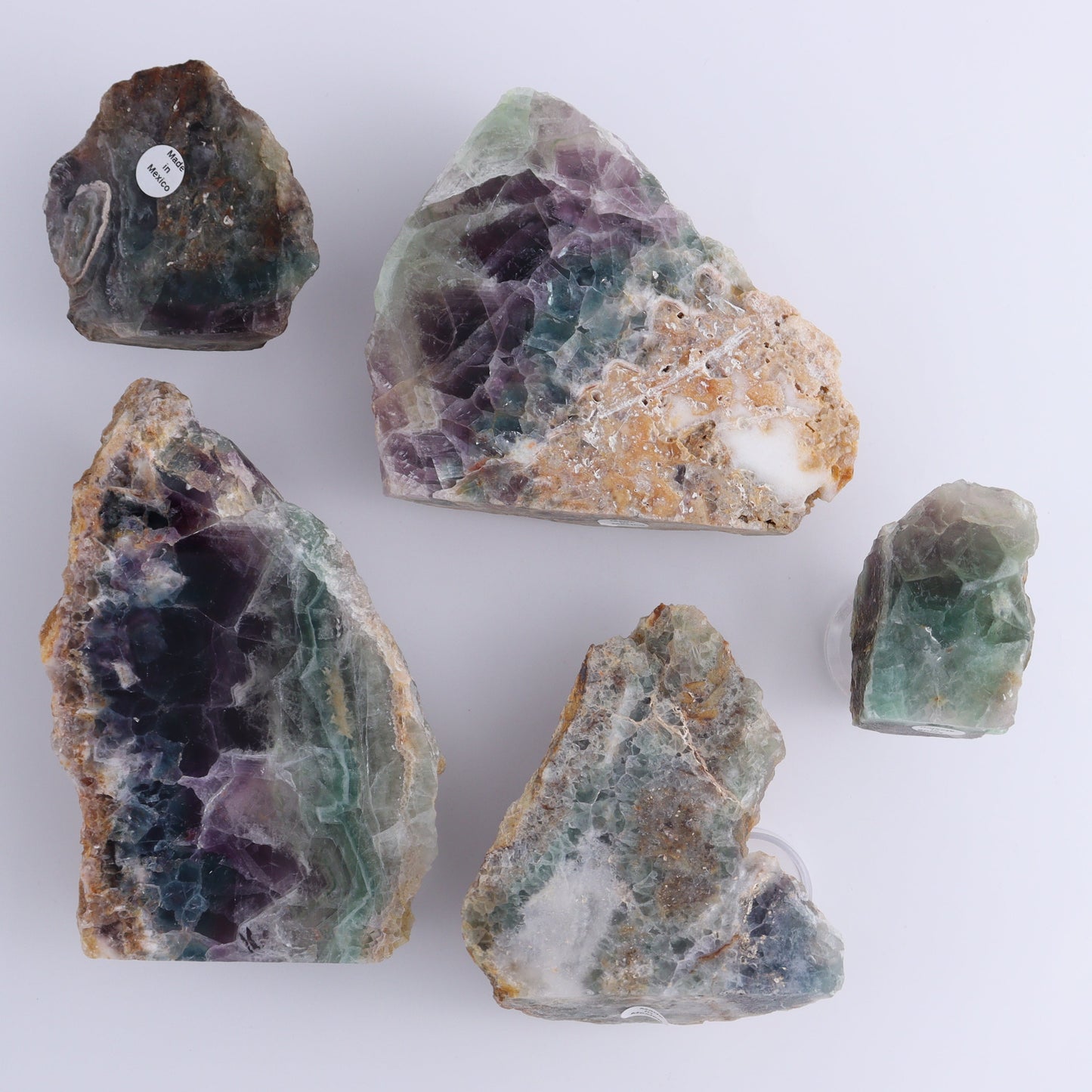 Fluorite Face Polished Set of 5 - Expert Wholesale and Supplier of Wholesale Crystals & Bulk Gemstones, ["Face Polished","Fluorite","Mexico"]