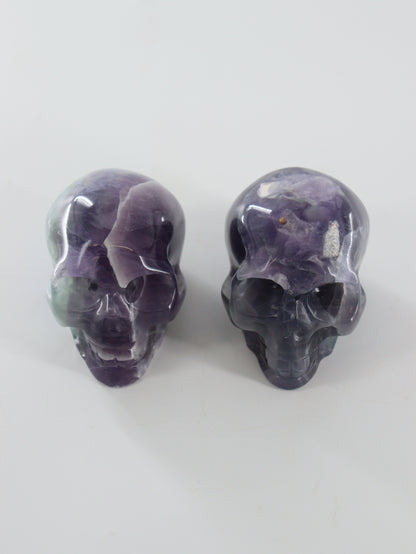 Fluorite Skulls Set of 2