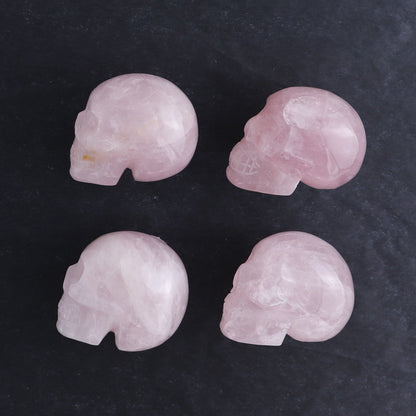 Rose Quartz Skulls Set of 4