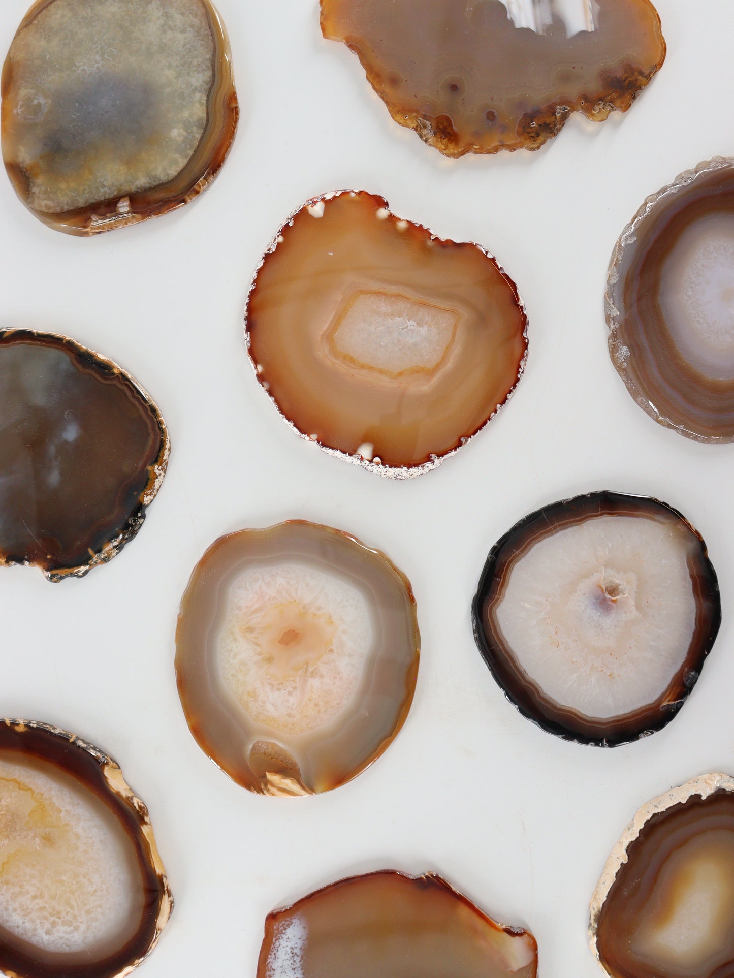 Agate Slices and Slabs Set of 10 - Expert Supplier of Wholesale Crystals & Bulk Gemstones