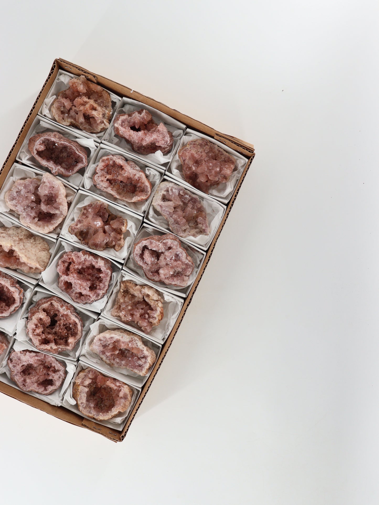 Pink Amethyst Flat Set of 18 - Expert Wholesale and Supplier of Wholesale Crystals & Bulk Gemstones, []