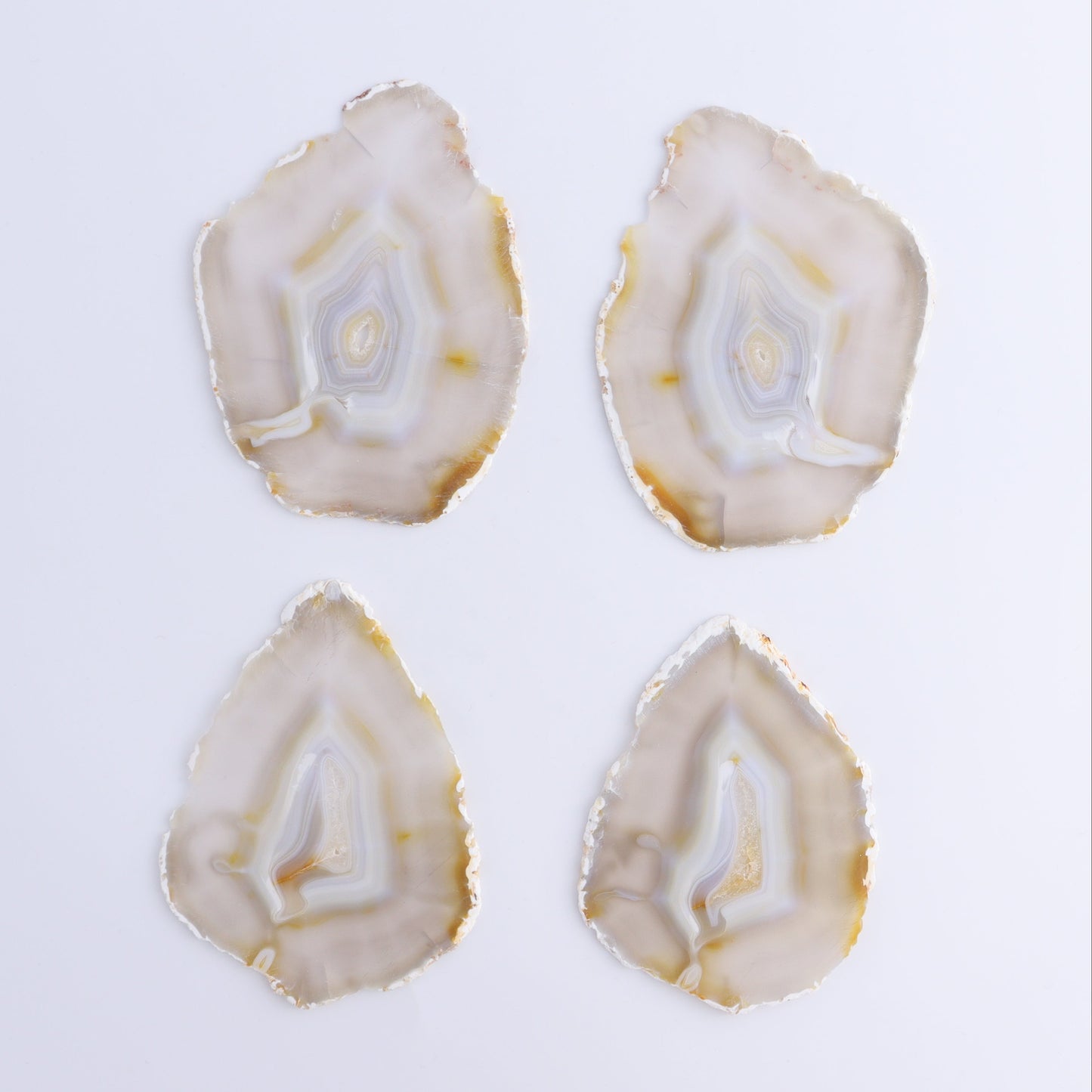 Iris Agate Slices Set of 4 - Expert Wholesale and Supplier of Wholesale Crystals & Bulk Gemstones, ["Agate","Iris Agate","Slices and Slabs"]