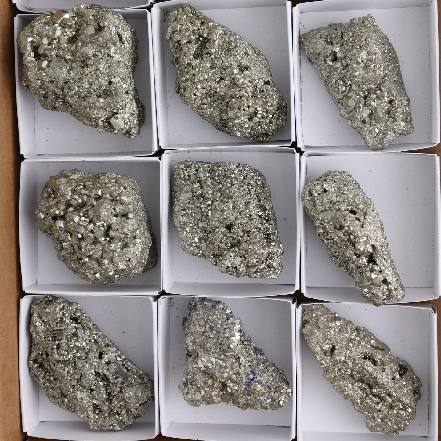 Pyrite Clusters Set of 12