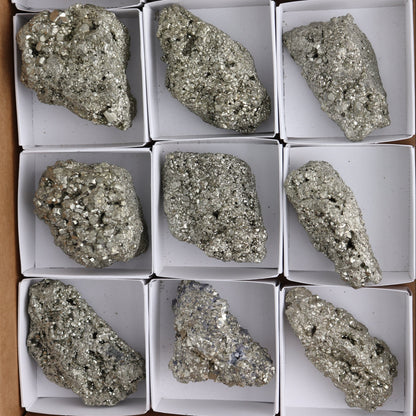 Pyrite Clusters Set of 12