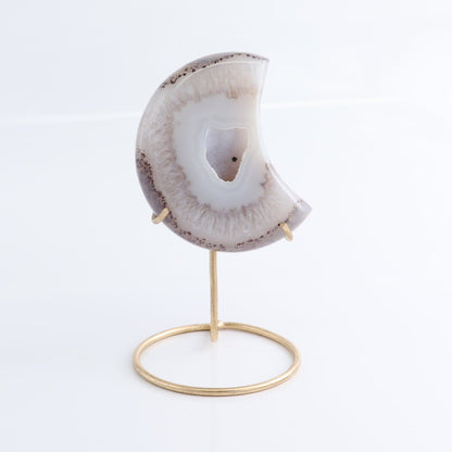 Agate Moons with Stand Set of 5