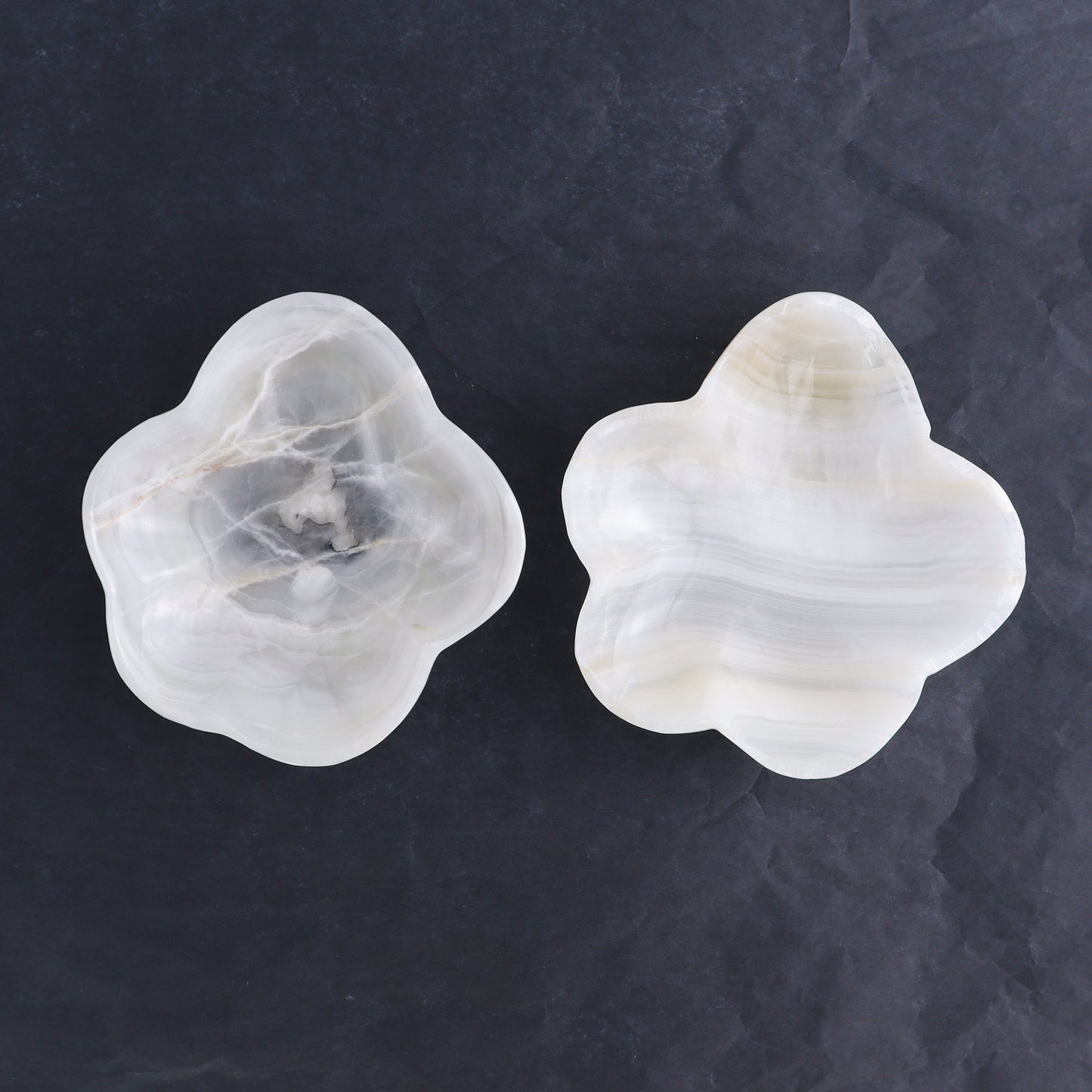 One Mexican Onyx/Calcite White & Grey Irregular Bowl - Expert Wholesale and Supplier of Wholesale Crystals & Bulk Gemstones, ["bowl","Bowls","Calcite","Catalog Onyx","Decorative Dish","Mexico","onyx"]