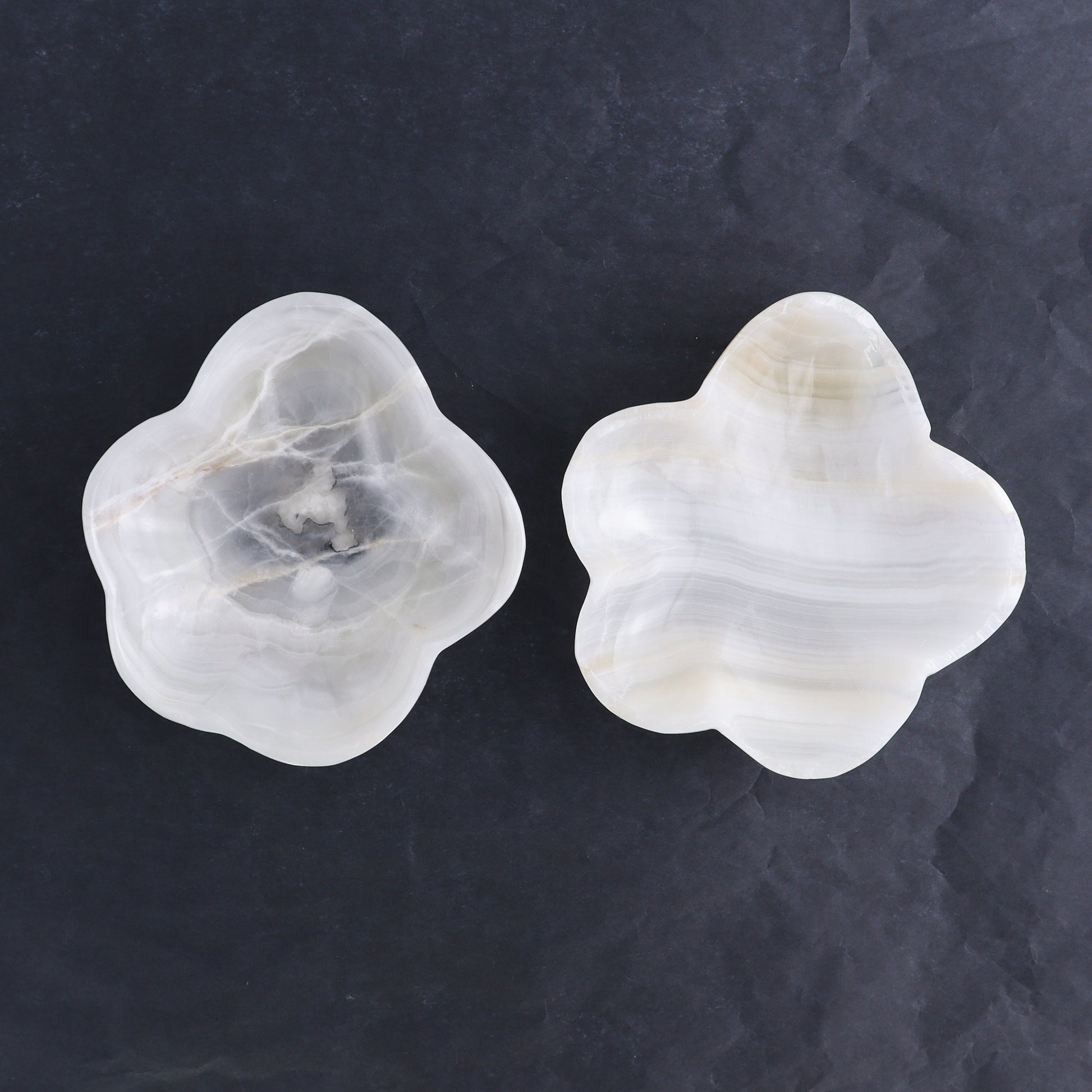 One Mexican Onyx/Calcite White & Grey Irregular Bowl - Expert Wholesale and Supplier of Wholesale Crystals & Bulk Gemstones, ["bowl","Bowls","Calcite","Catalog Onyx","Decorative Dish","Mexico","onyx"]