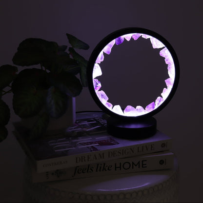 One Amethyst Round Lamp
