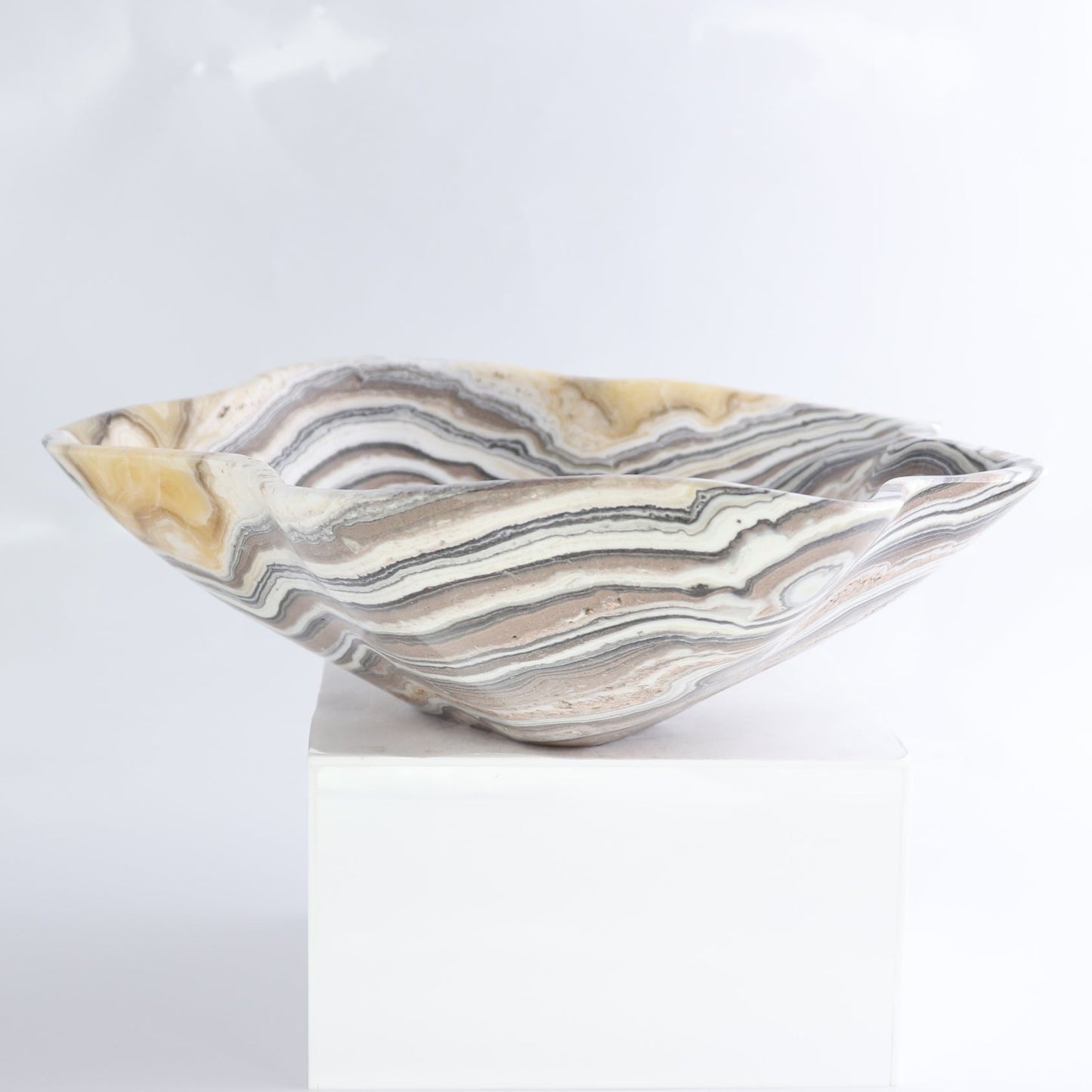 Mexican Onyx/Calcite Bowl 13"