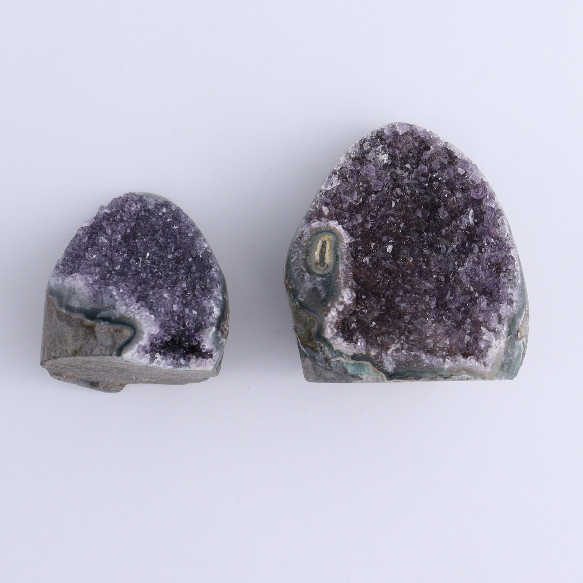 Uruguay Amethyst Cut Base Set of 8 - Expert Wholesale and Supplier of Wholesale Crystals & Bulk Gemstones, ["Amethyst","Cut Base","Uruguay"]