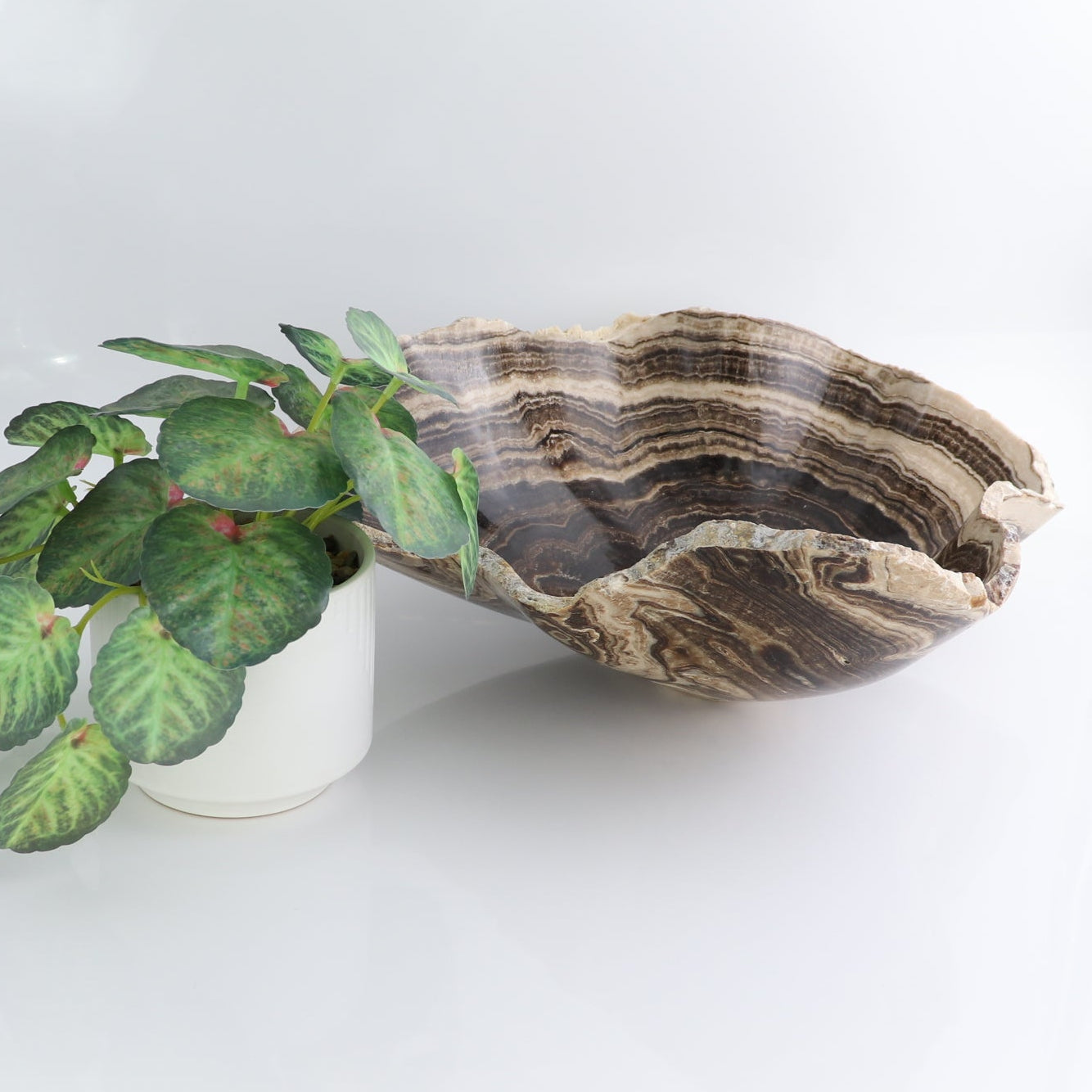 Mexican Onyx/Calcite Bowl 13"