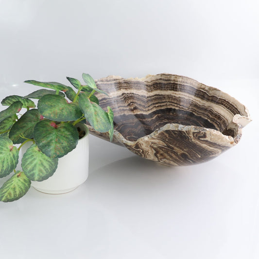 Mexican Onyx/Calcite Bowl 13"