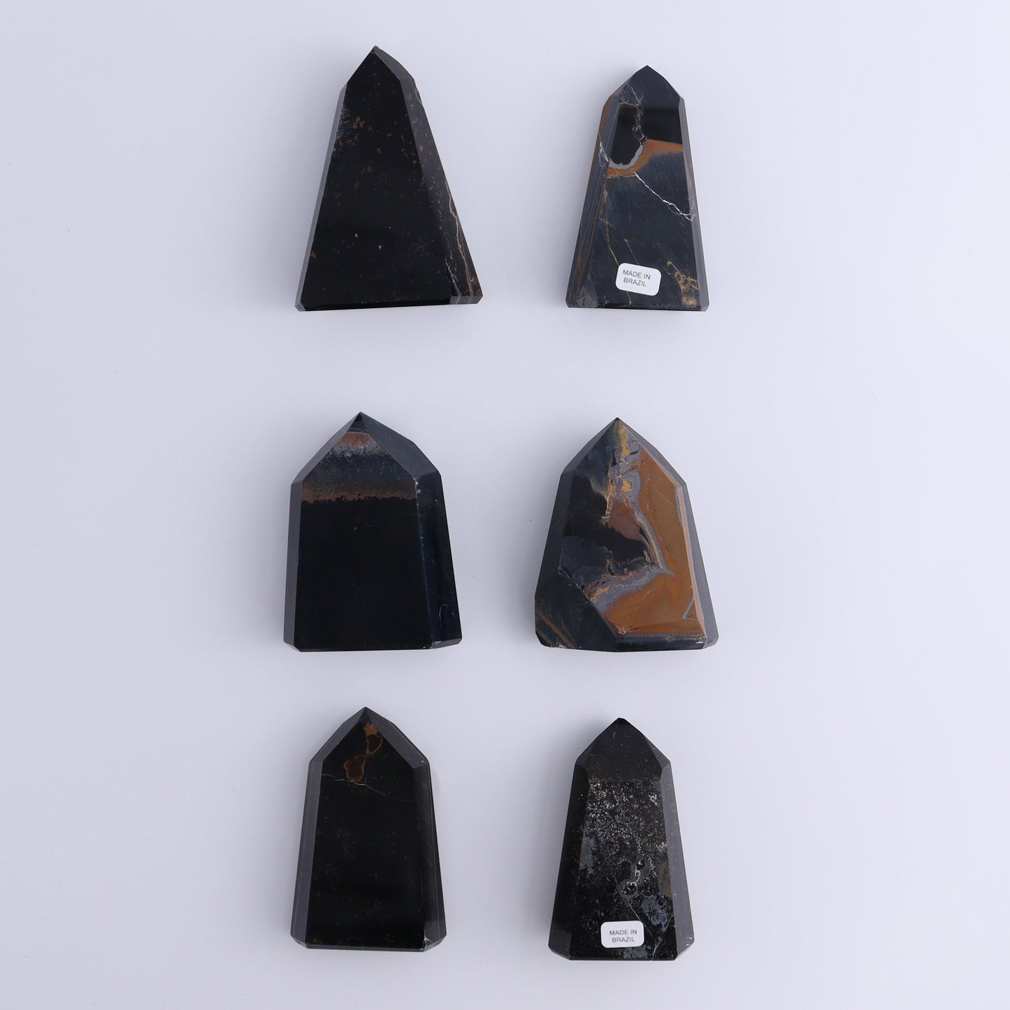 Tiger Eye Towers Set of 6 - Expert Wholesale and Supplier of Wholesale Crystals & Bulk Gemstones, ["Blue Tiger Eye","Brazil","close_70","Towers"]