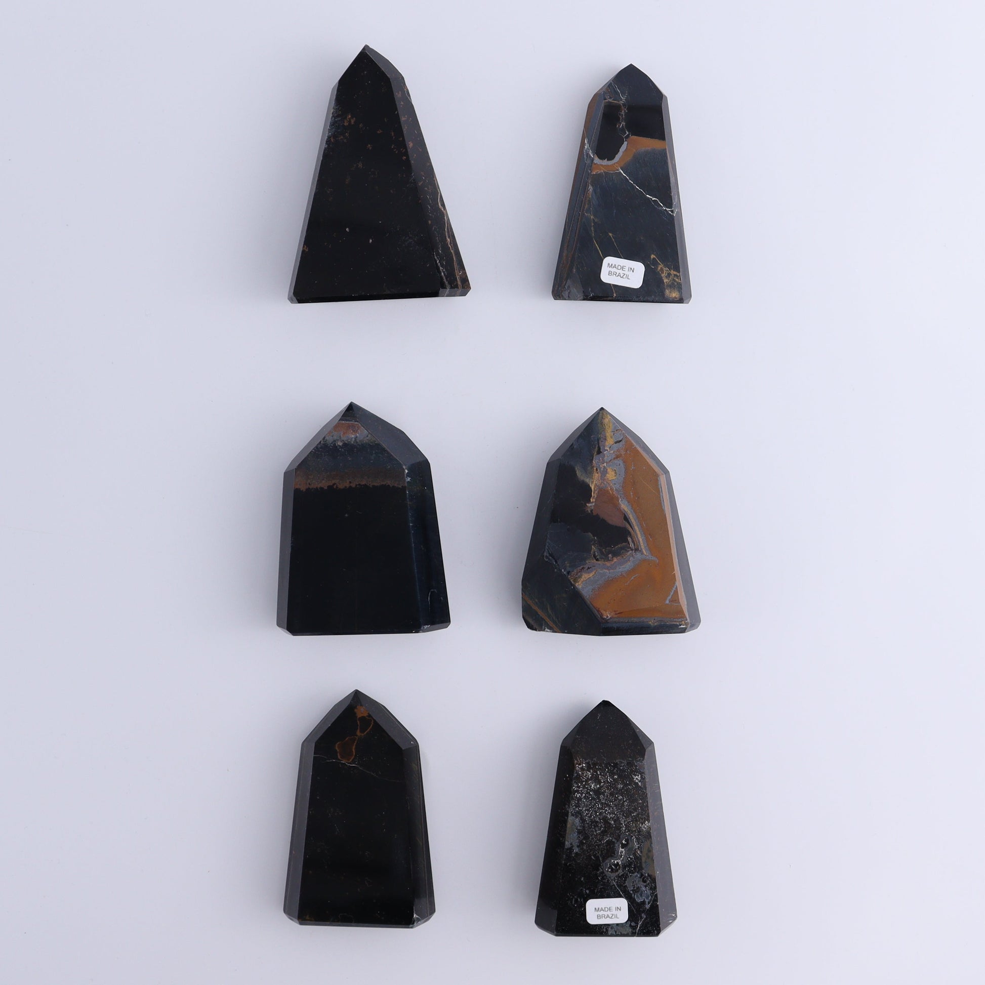Tiger Eye Towers Set of 6 - Expert Wholesale and Supplier of Wholesale Crystals & Bulk Gemstones, ["Blue Tiger Eye","Brazil","close_70","Towers"]