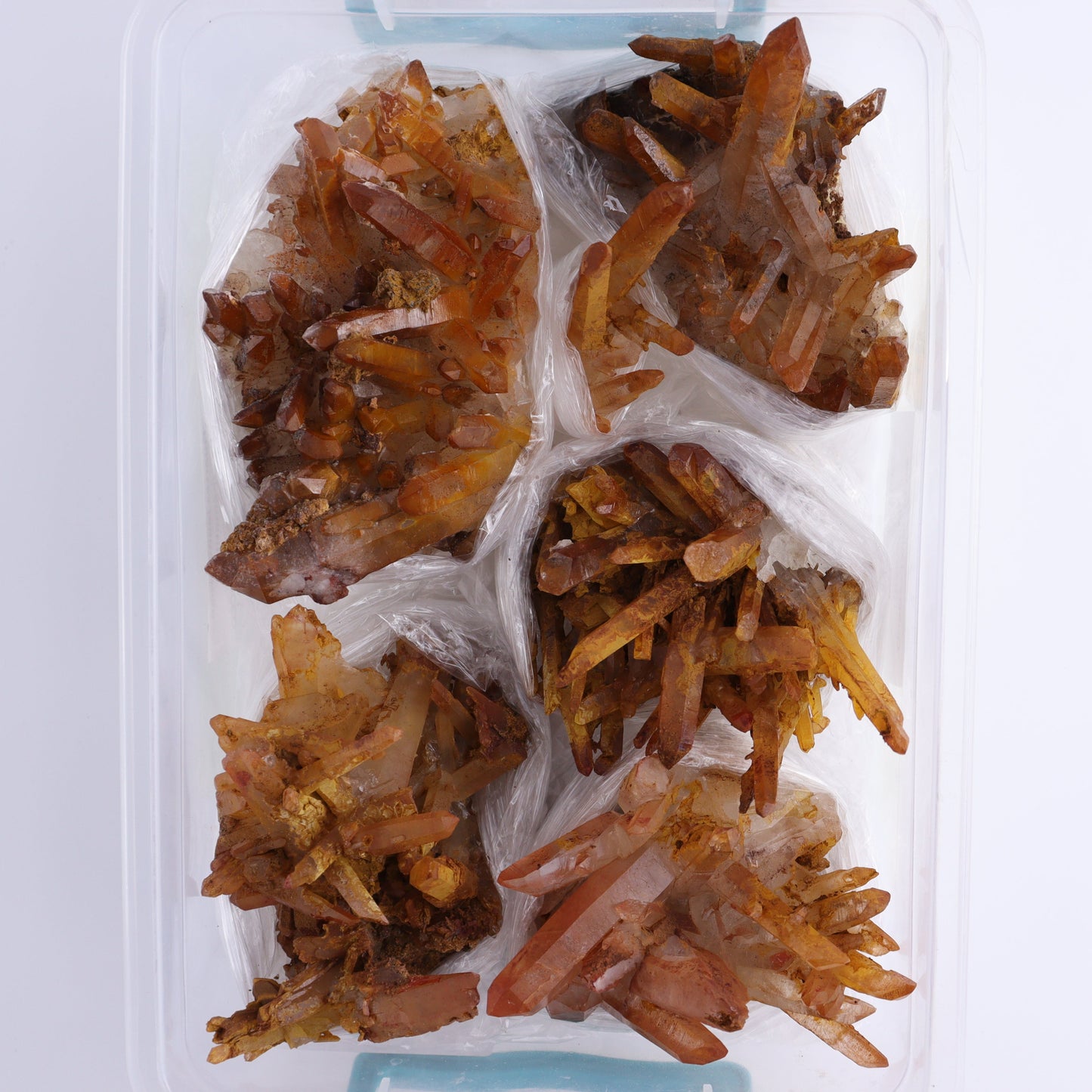 Quartz Hematite Inclusions Flat from Morocco