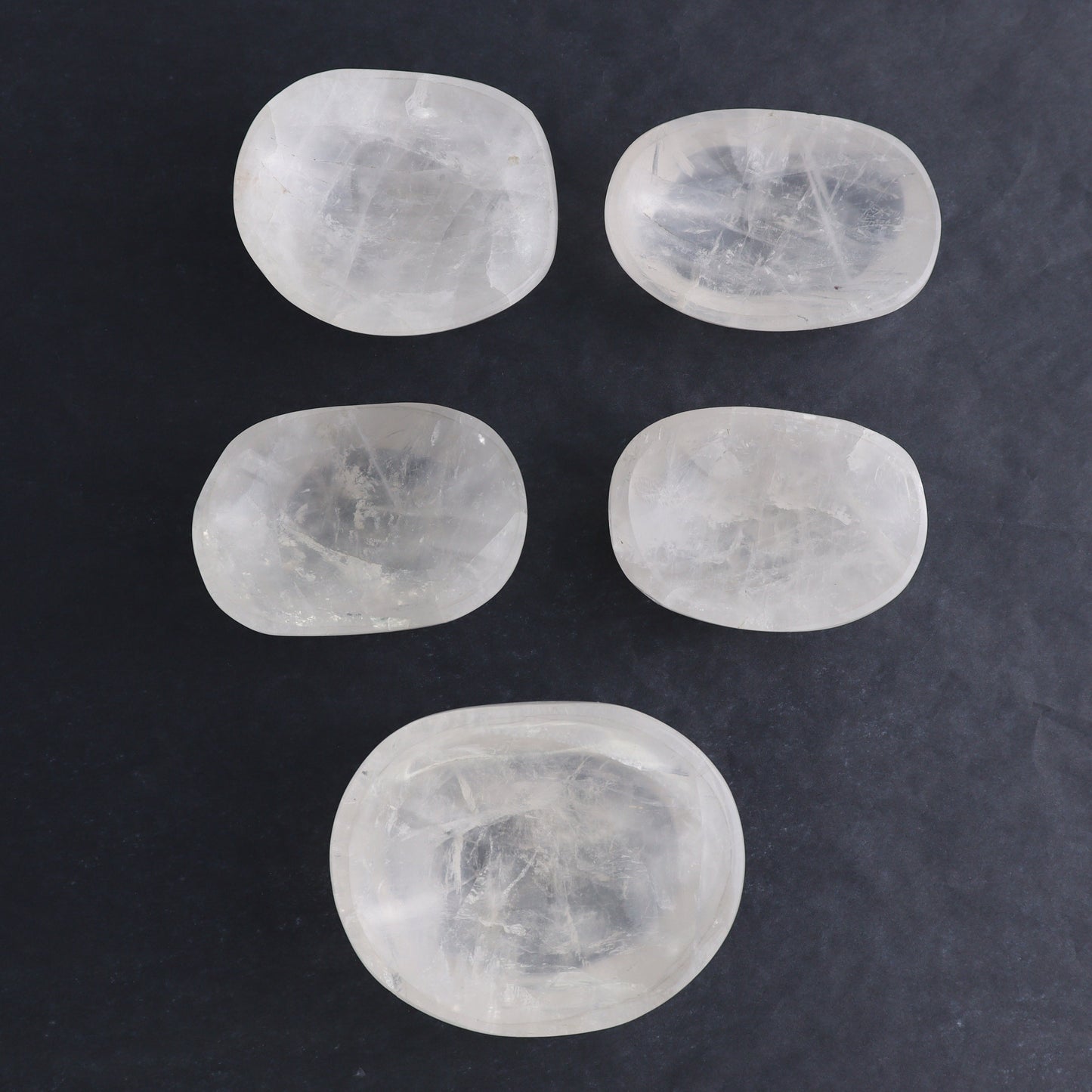 Clear Quartz Bowls Set of 5 - Expert Wholesale and Supplier of Wholesale Crystals & Bulk Gemstones, ["Bowls","Clear Quartz","Madagascar","Quartz"]