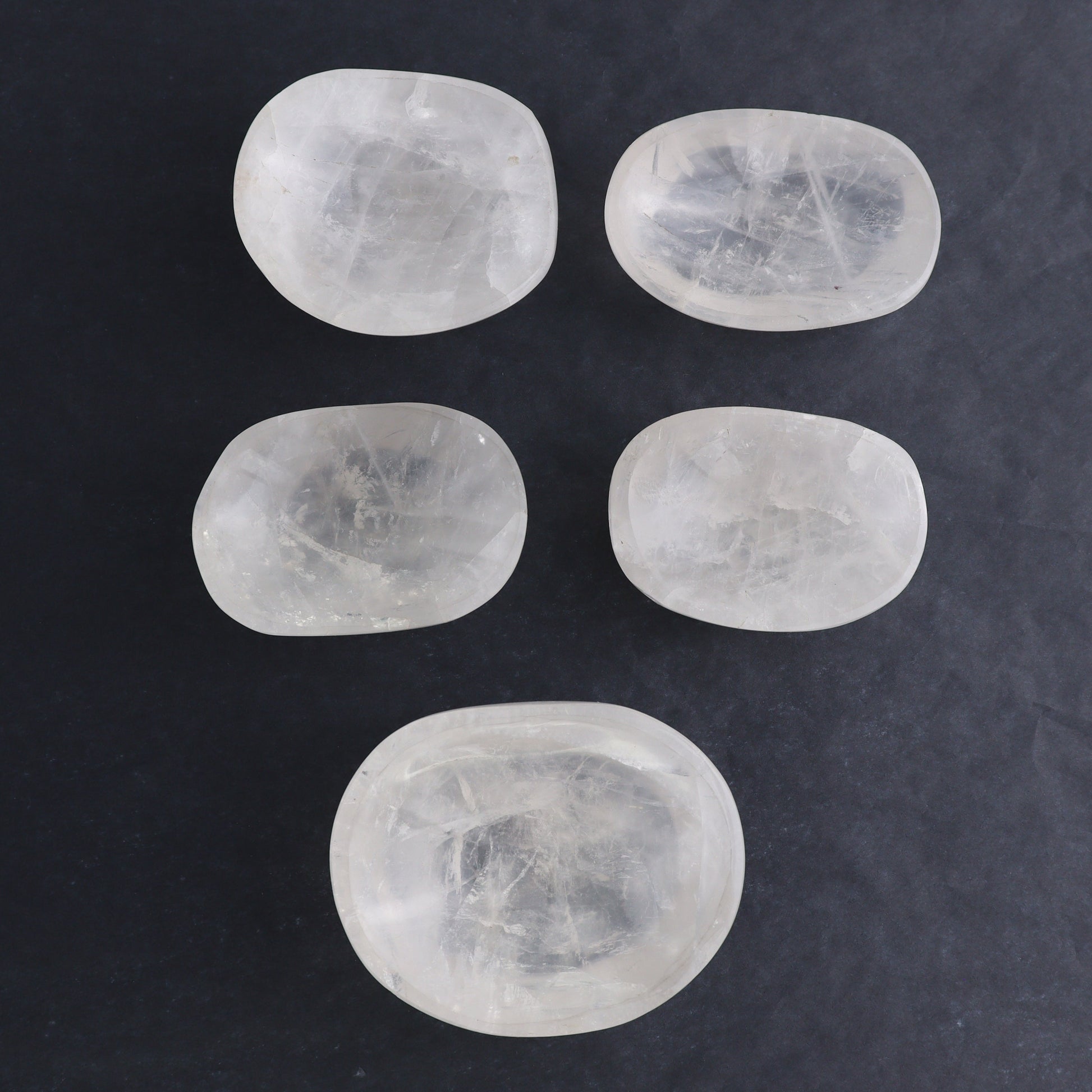 Clear Quartz Bowls Set of 5 - Expert Wholesale and Supplier of Wholesale Crystals & Bulk Gemstones, ["Bowls","Clear Quartz","Madagascar","Quartz"]