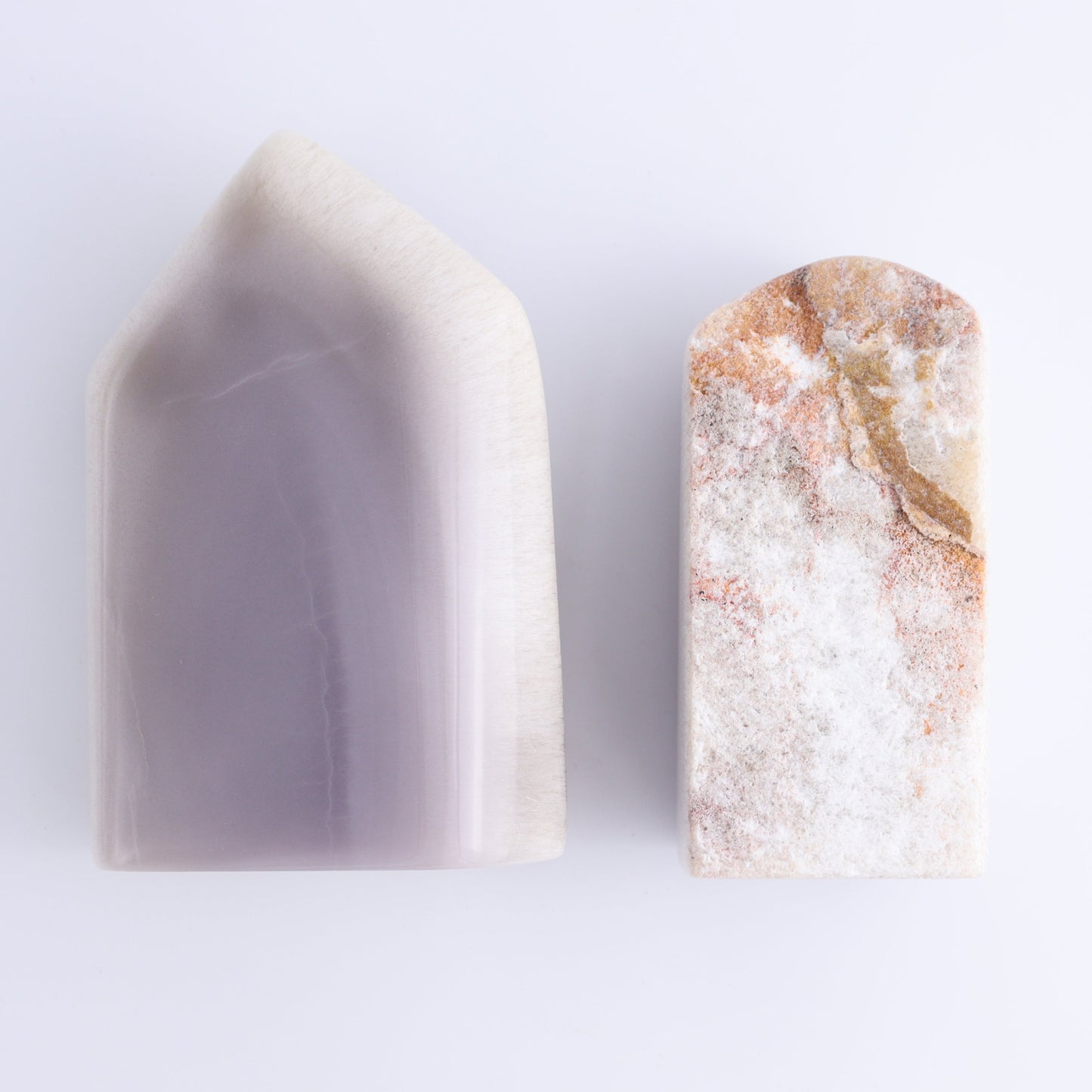 Lavender Fluorite Freeform Set of 2 - Expert Wholesale and Supplier of Wholesale Crystals & Bulk Gemstones, ["Fluorite","Freeform","Freeforms","Lavender Fluorite","Mexico"]