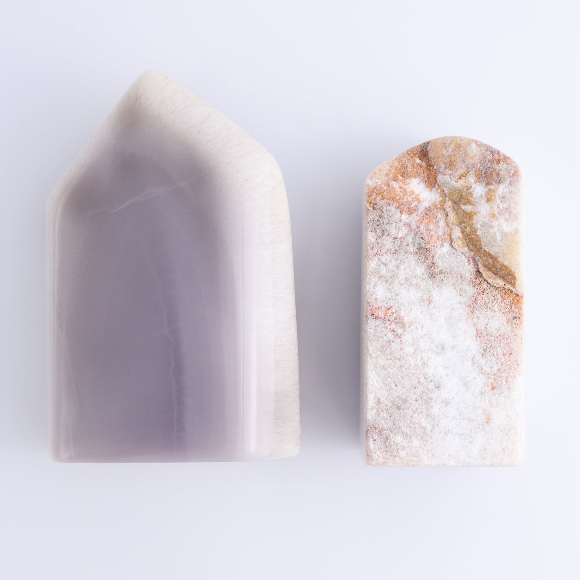 Lavender Fluorite Freeform Set of 2 - Expert Wholesale and Supplier of Wholesale Crystals & Bulk Gemstones, ["Fluorite","Freeform","Freeforms","Lavender Fluorite","Mexico"]