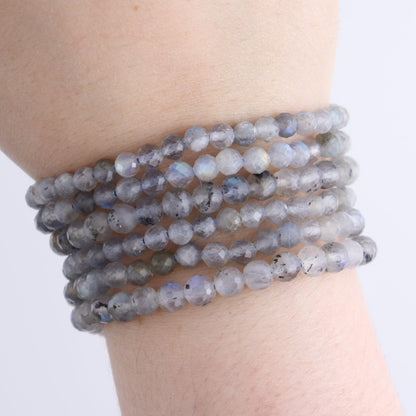 One Faceted Labradorite Bracelet