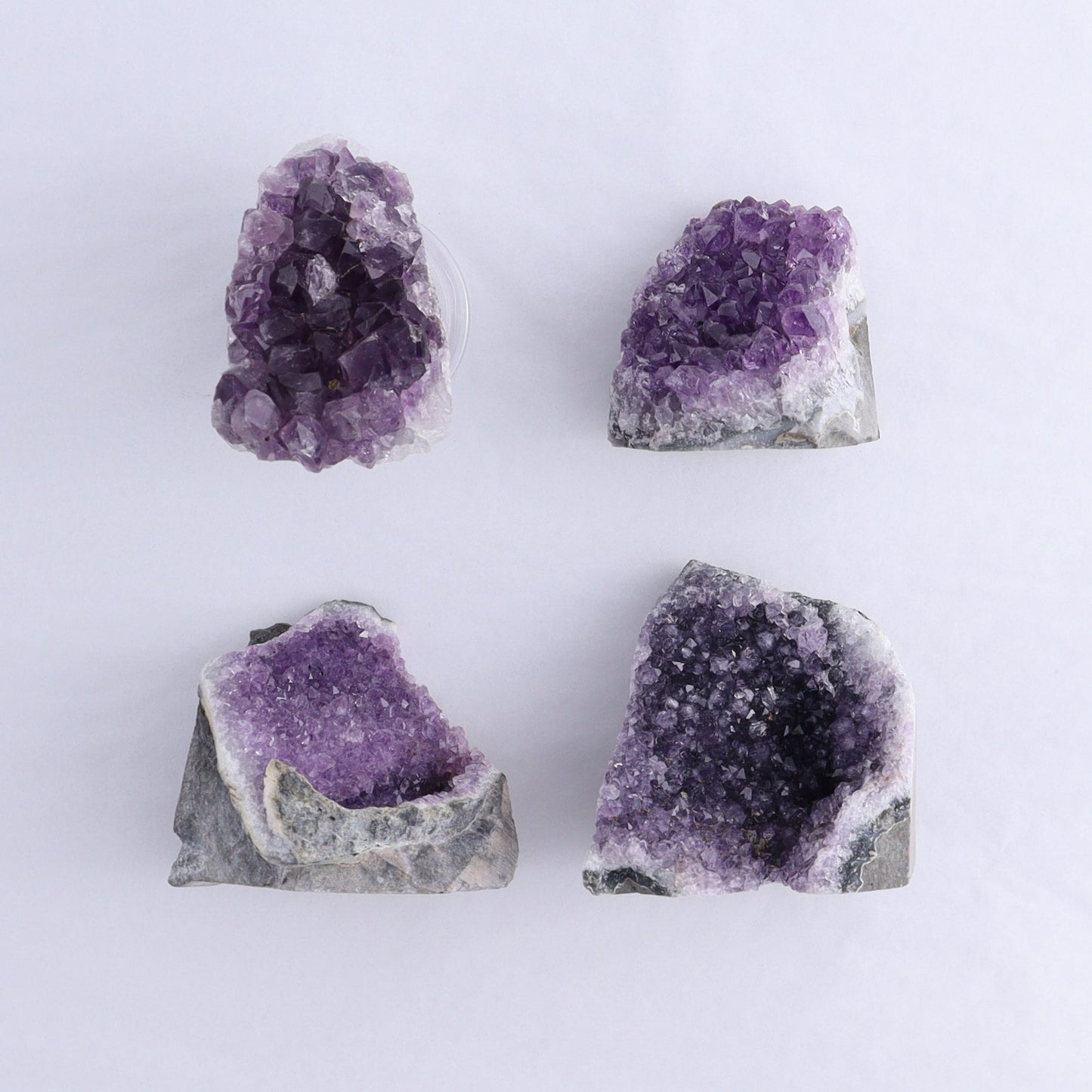 Uruguay Amethyst Cut Base Set of 12 - Expert Wholesale and Supplier of Wholesale Crystals & Bulk Gemstones, ["Amethyst","Cut Base","Uruguay"]