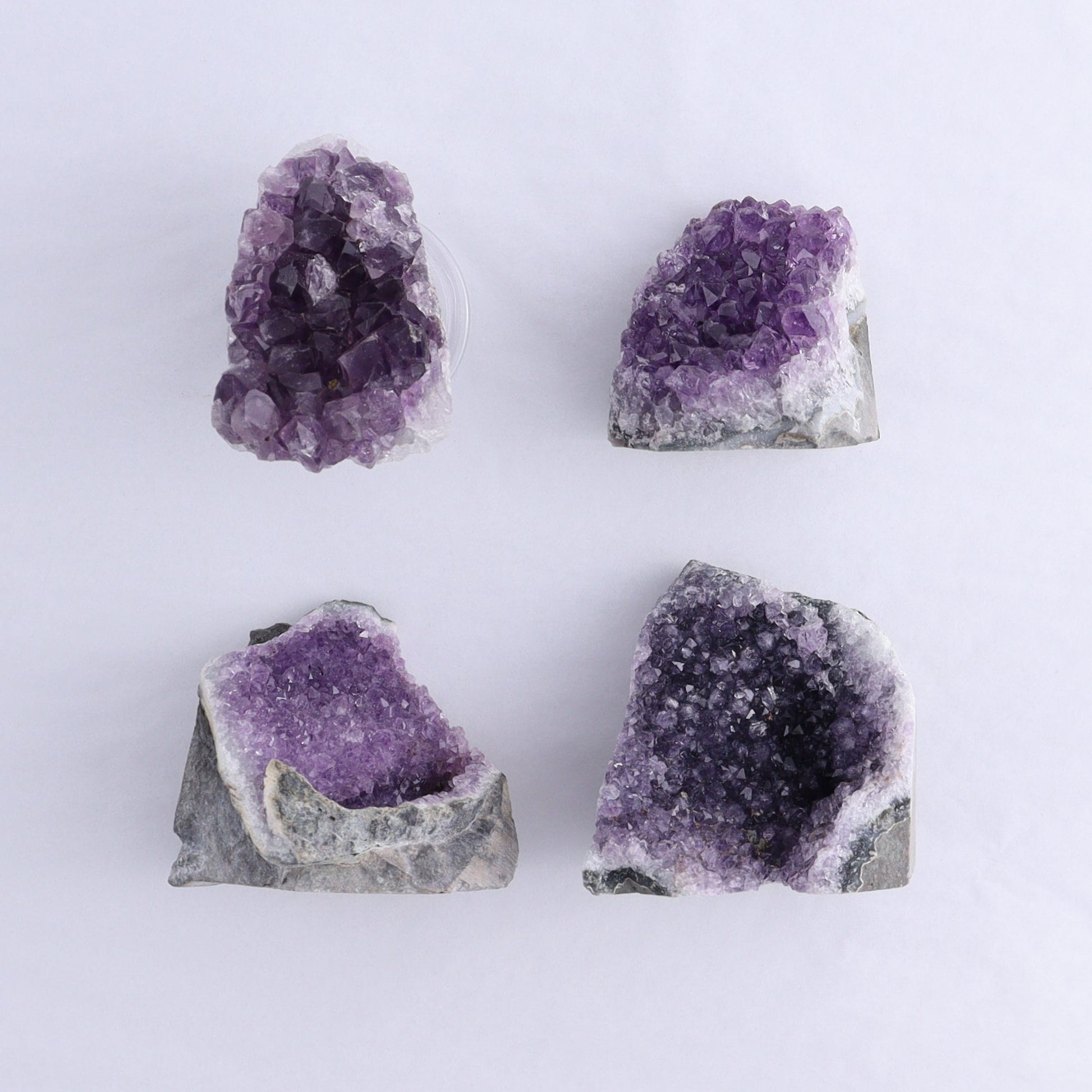 Uruguay Amethyst Cut Base Set of 12 - Expert Wholesale and Supplier of Wholesale Crystals & Bulk Gemstones, ["Amethyst","Cut Base","Uruguay"]