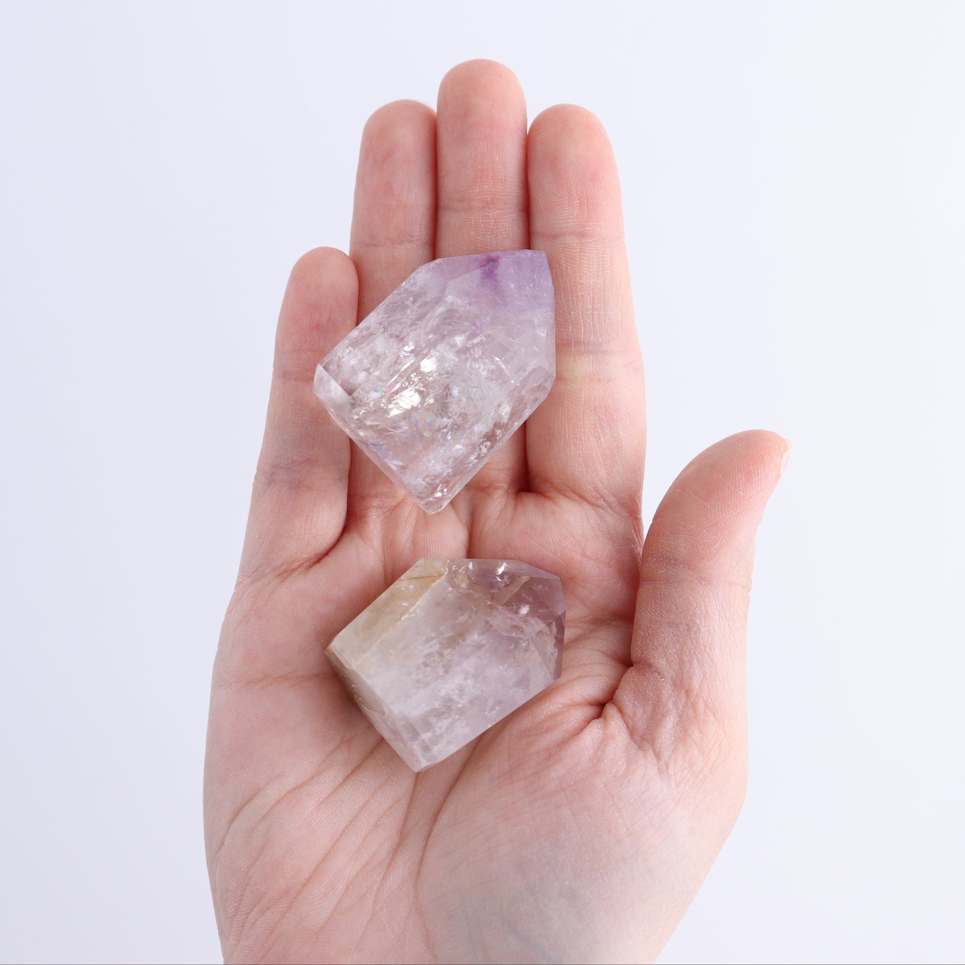 Powellite Amethyst UV Reactive Towers Set of 20 - Expert Wholesale and Supplier of Wholesale Crystals & Bulk Gemstones, ["Amethyst","Powellite"]