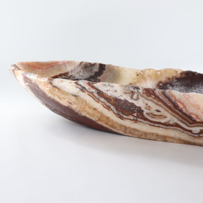 Mexican Onyx/Calcite Canoe Bowl - Expert Wholesale and Supplier of Wholesale Crystals & Bulk Gemstones, ["Bowls","Calcite","canoe","Mexico","onyx"]