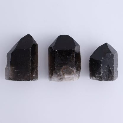 Smoky Quartz Polished Tops Set of 35 - Expert Wholesale and Supplier of Wholesale Crystals & Bulk Gemstones, ["Brazil","close_70","Points","Quartz","Smoky Quartz"]