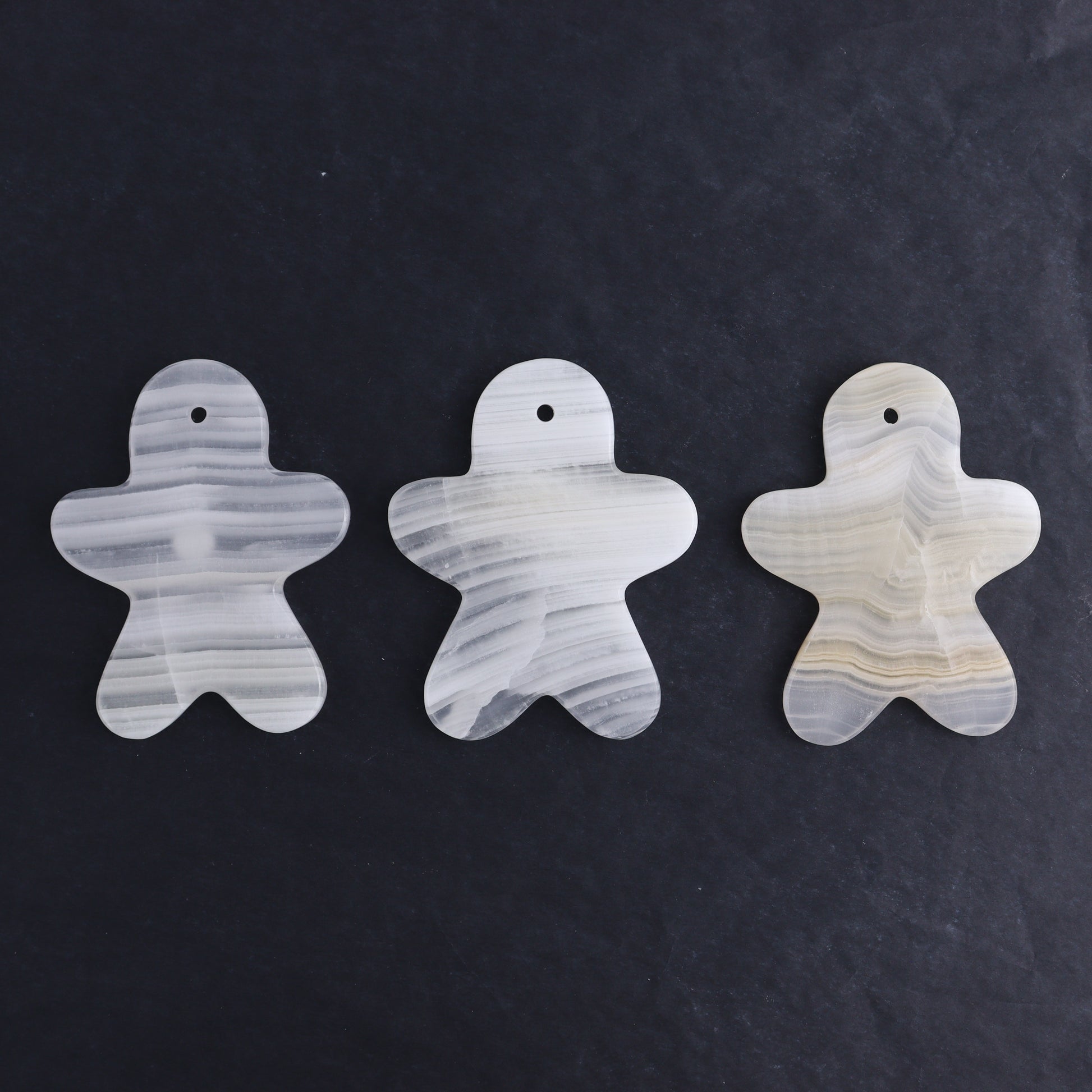 One White Onyx Gingerbread Ornament - Expert Wholesale and Supplier of Wholesale Crystals & Bulk Gemstones, ["Catalog Onyx","Gingerbread","Mexico","onyx","Ornament"]