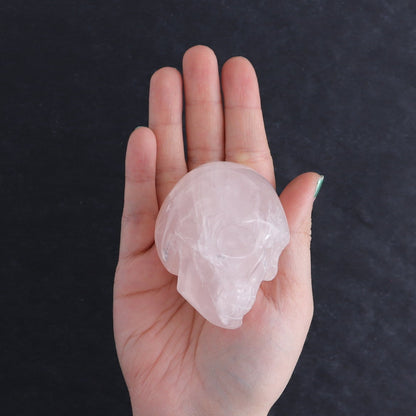 Rose Quartz Skulls Set of 4