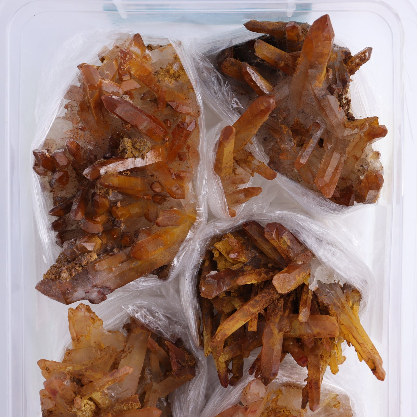 Quartz Hematite Inclusions Flat from Morocco