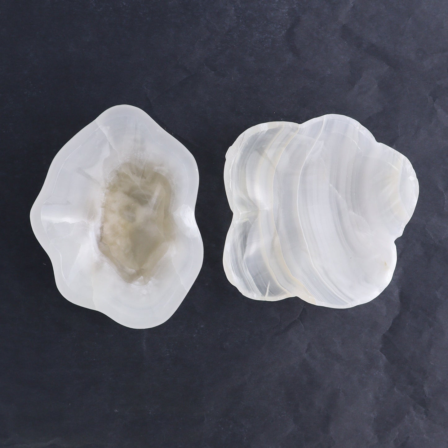 One Mexican Onyx/Calcite White & Grey Irregular Bowl - Expert Wholesale and Supplier of Wholesale Crystals & Bulk Gemstones, ["bowl","Bowls","Calcite","Catalog Onyx","Decorative Dish","Mexico","onyx"]