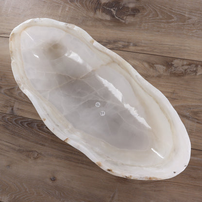Mexican Onyx/Calcite Canoe Bowl - Expert Wholesale and Supplier of Wholesale Crystals & Bulk Gemstones, ["Bowls","Calcite","canoe","Mexico","onyx"]