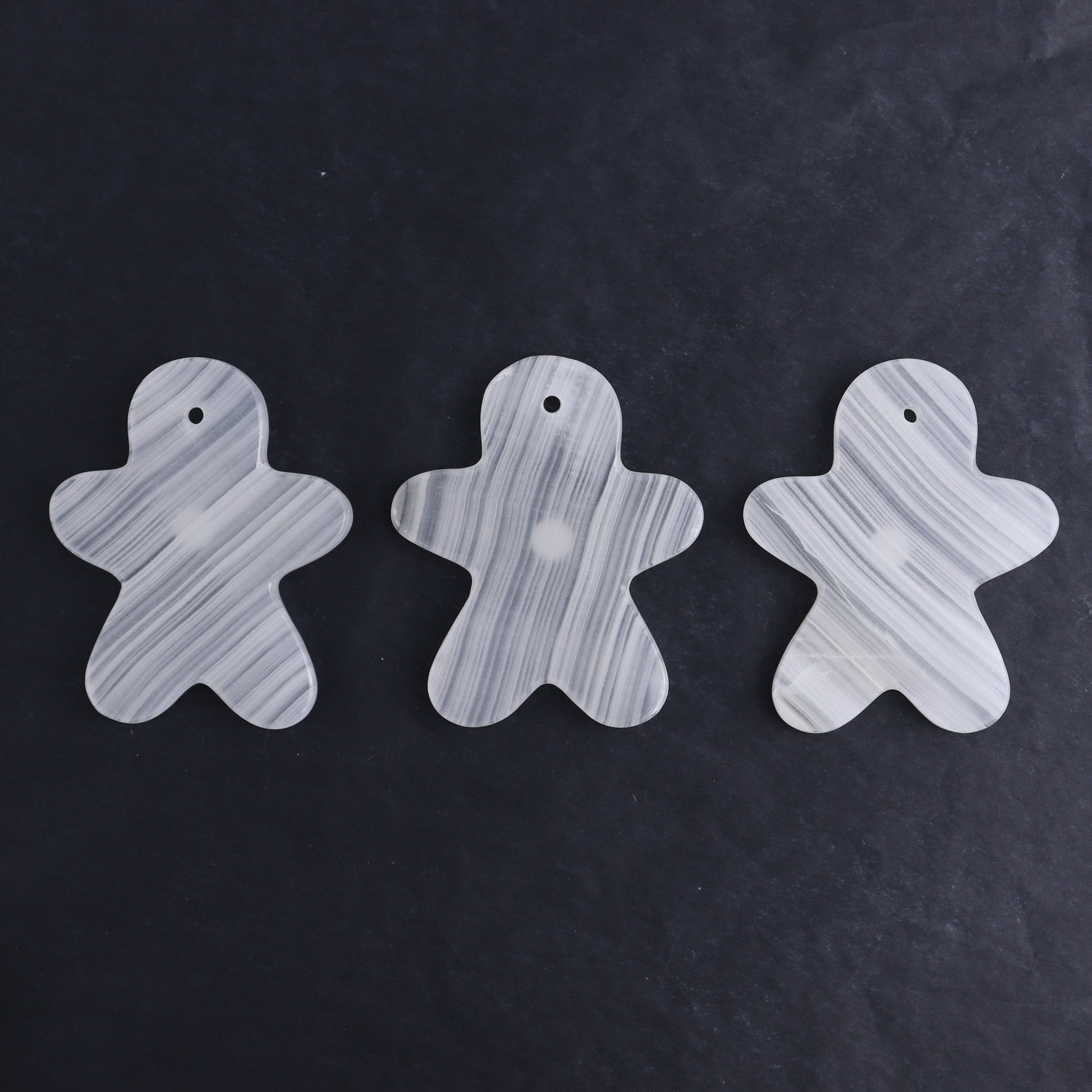 One White Onyx Gingerbread Ornament - Expert Wholesale and Supplier of Wholesale Crystals & Bulk Gemstones, ["Catalog Onyx","Gingerbread","Mexico","onyx","Ornament"]