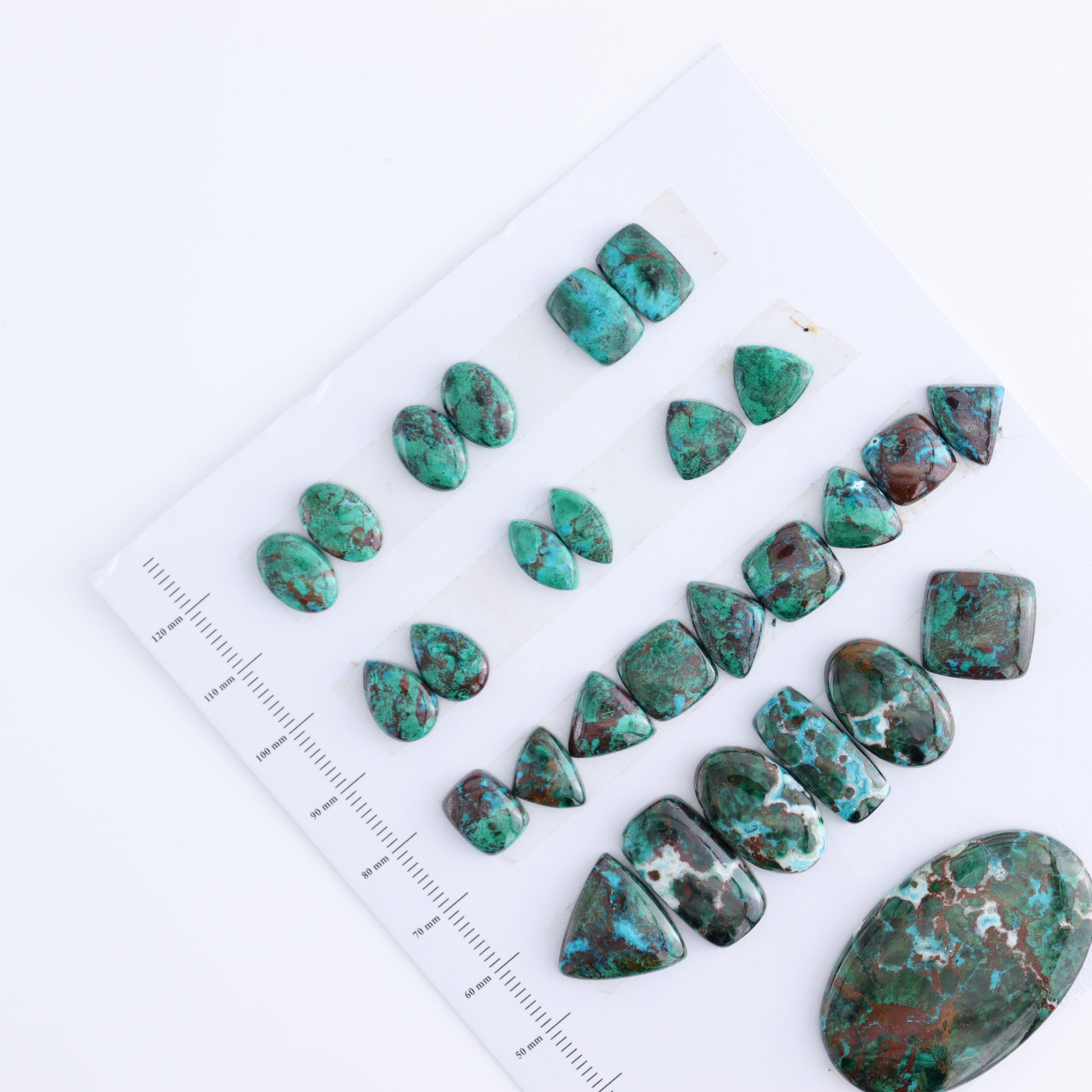 Chrysocolla Cabs Set of 28 - Expert Wholesale and Supplier of Wholesale Crystals & Bulk Gemstones, ["Cabs","Chrysocolla"]
