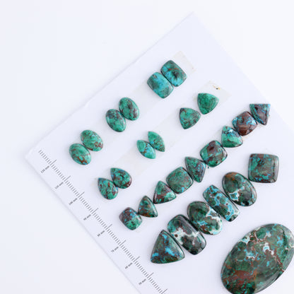 Chrysocolla Cabs Set of 28 - Expert Wholesale and Supplier of Wholesale Crystals & Bulk Gemstones, ["Cabs","Chrysocolla"]