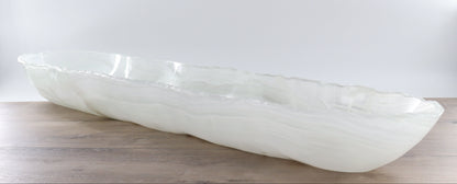 Mexican Onyx/Calcite Canoe Bowl