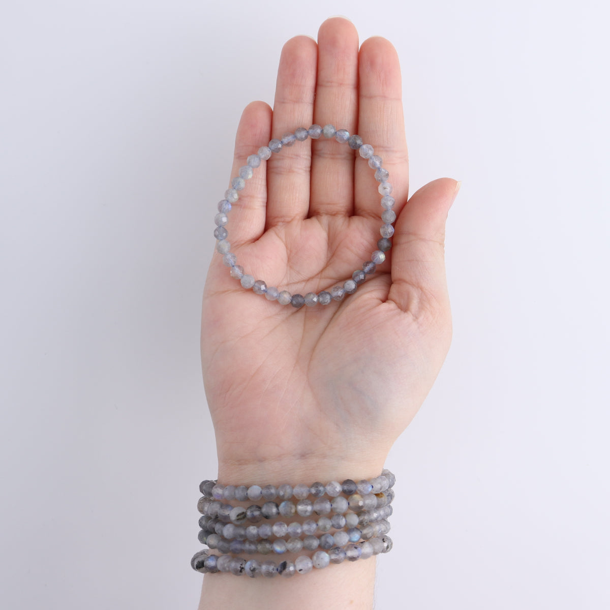 One Faceted Labradorite Bracelet