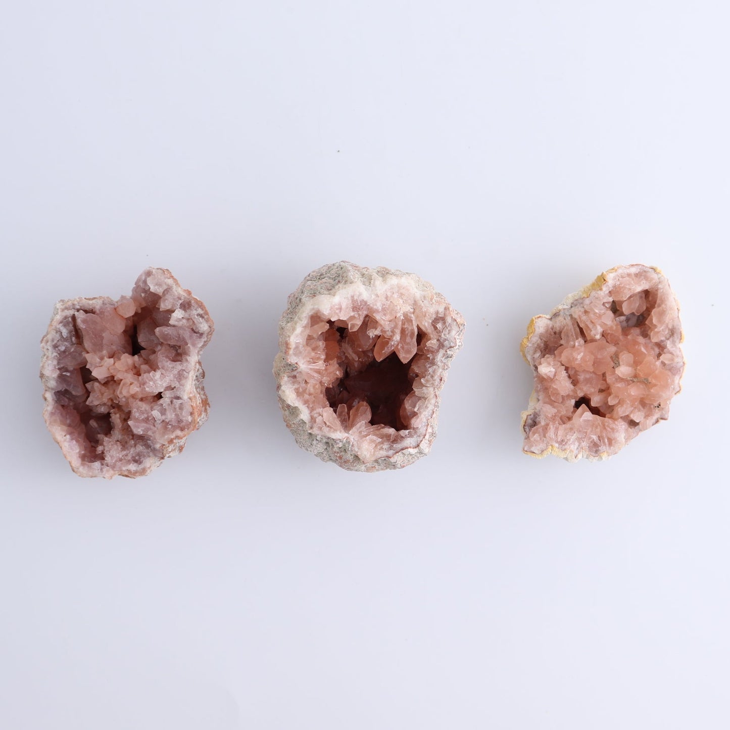 Pink Amethyst Clusters Set of 12