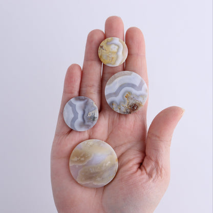 One Agate Round Carb - Expert Wholesale and Supplier of Wholesale Crystals & Bulk Gemstones, ["Agate","Cabs","Round"]