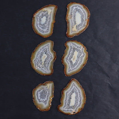 Iris Agate Slices Set of 6 - Expert Wholesale and Supplier of Wholesale Crystals & Bulk Gemstones, ["Agate","Iris Agate","Slices and Slabs"]