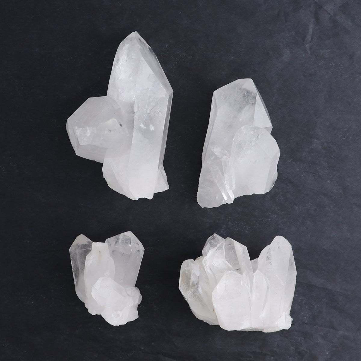 Quartz Clusters Set of 4
