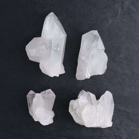 Quartz Clusters Set of 4 - wholesale crystals