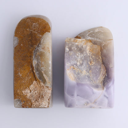 Lavender Fluorite Freeform Set of 2 - Expert Wholesale and Supplier of Wholesale Crystals & Bulk Gemstones, ["Fluorite","Freeform","Freeforms","Lavender Fluorite","Mexico"]