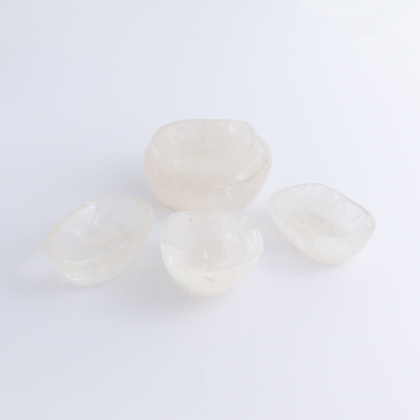 Clear Quartz Bowls Set of 5 - Expert Wholesale and Supplier of Wholesale Crystals & Bulk Gemstones, ["Bowls","Clear Quartz","Madagascar","Quartz"]