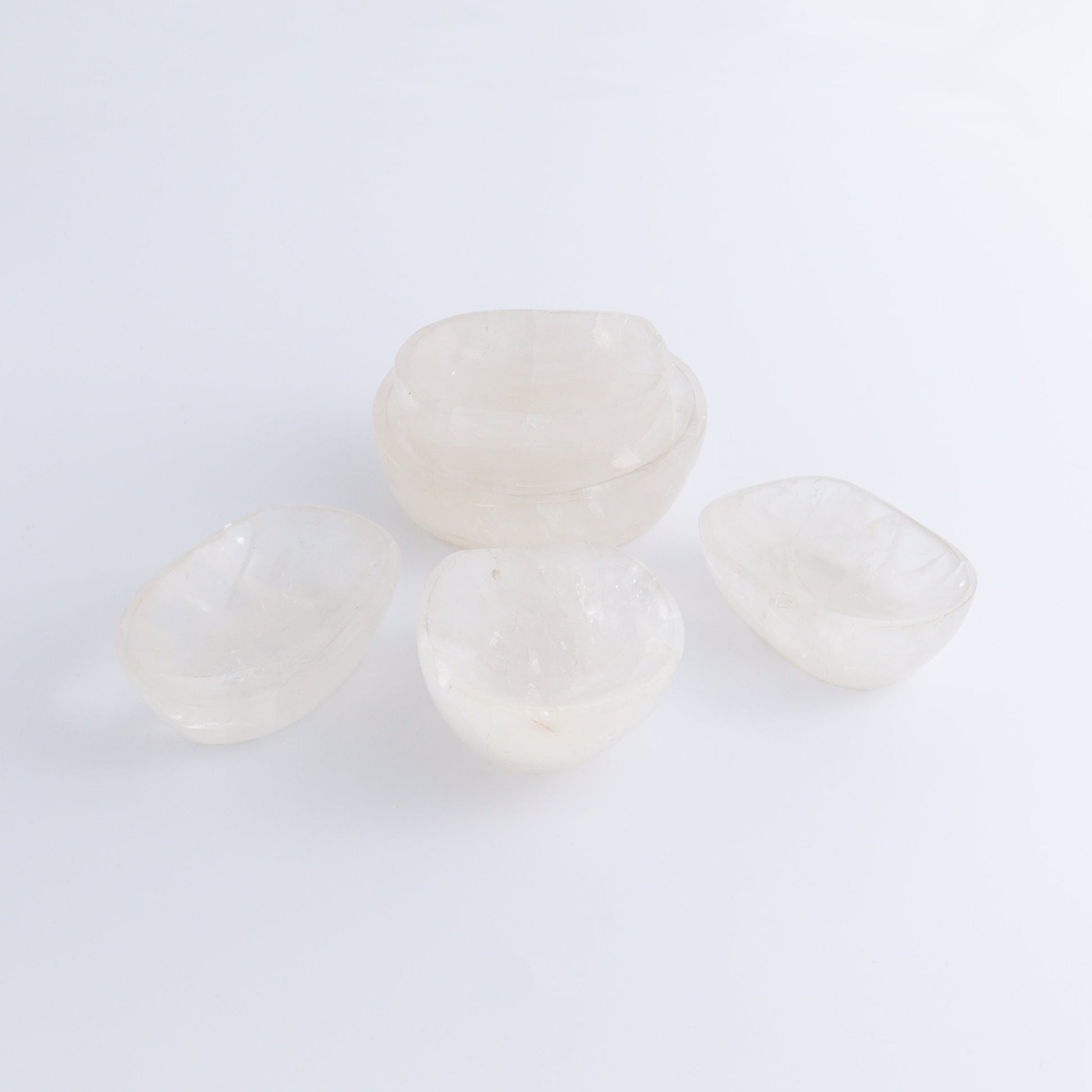 Clear Quartz Bowls Set of 5 - Expert Wholesale and Supplier of Wholesale Crystals & Bulk Gemstones, ["Bowls","Clear Quartz","Madagascar","Quartz"]